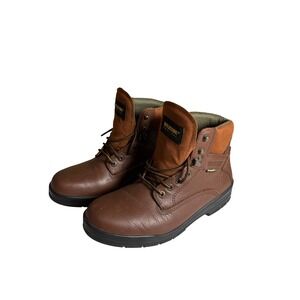 WOLVERINE Brown Leather DuraShock Steel Toe Work‎ Boots Mens 9 W ASTM Certified